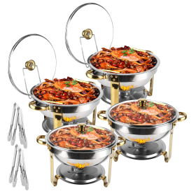 4Pcs Chafing Dish Buffet Set 4Pcs Chafing Dish Buffet Set