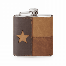 Leather Texas Flask By Foster & Rye Leather Texas Flask By Foster & Rye