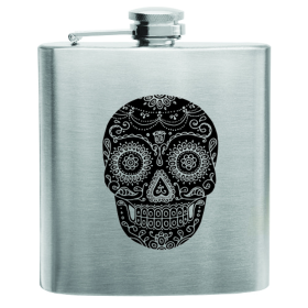 Dia De Los Muertos Stainless Steel Flask By True Dia De Los Muertos Stainless Steel Flask By True