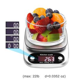 Supermarket Kitchen Scales Stainless Steel Weighing For Food Diet 22lb(1oz) Balance Measuring LCD Precision Electronic Vegetable Mark Supermarket Kitchen Scales Stainless Steel Weighing For Food Diet 22lb(1oz) Balance Measuring LCD Precision Electronic Vegetable Mark