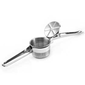 1pc Stainless Steel Potato Presser Masher Ricer; Commercial Grade Tool To Press Mash Fruit Or Food 1pc Stainless Steel Potato Presser Masher Ricer; Commercial Grade Tool To Press Mash Fruit Or Food