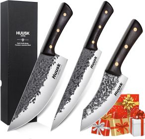 Hand Forged Chef Knife Set, High Carbon Steel Butcher Knife Set, Japanese Kitchen Knives for Home, Outdoor BBQ Camping Cooking Hand Forged Chef Knife Set, High Carbon Steel Butcher Knife Set, Japanese Kitchen Knives for Home, Outdoor BBQ Camping Cooking