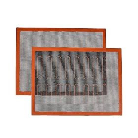 Silicone Non-Stick Eclair Baking Mat, Reusable, Easy to Clean, 2 Pack, Black/Red/White, Rectangular, 15.7" x 11.8" Silicone Non-Stick Eclair Baking Mat, Reusable, Easy to Clean, 2 Pack, Black/Red/White, Rectangular, 15.7" x 11.8"