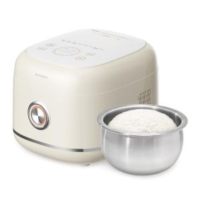 Stainless Steel Rice Cooker, Uncoated Non-stick 316L Stainless Steel Inner Pot Rice Cookers, 6 Cup Uncooked, 3L/3.2 qt, Stainless Steel Rice Cooker, Uncoated Non-stick 316L Stainless Steel Inner Pot Rice Cookers, 6 Cup Uncooked, 3L/3.2 qt,