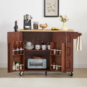Kitchen Island with Drop Leaf Countertop, Rolling Kitchen Island Cart , Barn Door Kitchen Island Table with Storage Cabinet and Tower Rack Kitchen Island with Drop Leaf Countertop, Rolling Kitchen Island Cart , Barn Door Kitchen Island Table with Storage Cabinet and Tower Rack