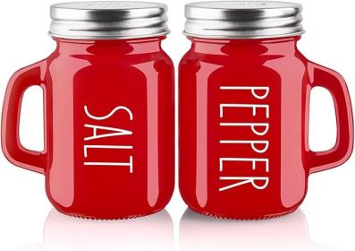 Red Salt and Pepper Shakers Set, ZOSUJO 4 oz Cute Modern Glass Christmas Red Shaker Sets with Stainless Steel Lids Red Salt and Pepper Shakers Set, ZOSUJO 4 oz Cute Modern Glass Christmas Red Shaker Sets with Stainless Steel Lids