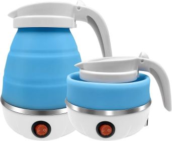 Travel Portable Foldable Electric Kettle, 0.6L Small Collapsible Hot Water Boiler For Coffee Tea (Blue) Travel Portable Foldable Electric Kettle, 0.6L Small Collapsible Hot Water Boiler For Coffee Tea (Blue)