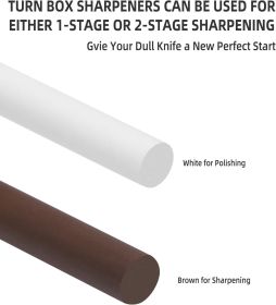 4-Rod Turn Box, Ceramic Sharpener Rod from Kitchen Sharpening Tool, Portable Manual Ceramic Sharpening Rod 4-Rod Turn Box, Ceramic Sharpener Rod from Kitchen Sharpening Tool, Portable Manual Ceramic Sharpening Rod