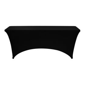 VEVOR 6 Pack Table Cloth for 6FT Rectangular Fitted Events, Wrinkle-Resistant Stretch Black Table Covers, Washable Spandex Tablecloth Protector VEVOR 6 Pack Table Cloth for 6FT Rectangular Fitted Events, Wrinkle-Resistant Stretch Black Table Covers, Washable Spandex Tablecloth Protector