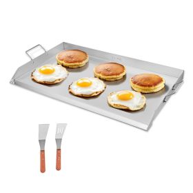 36x22 in Flat Top Griddle Stainless Steel Universal BBQ Grill Pan 36x22 in Flat Top Griddle Stainless Steel Universal BBQ Grill Pan