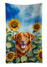 Nova Scotia Duck Toller in Sunflowers Kitchen Towel