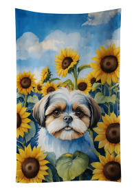 Shih Tzu in Sunflowers Kitchen Towel