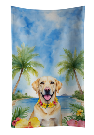 Yellow Labrador Retriever Luau Kitchen Towel