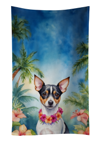 Rat Terrier Luau Kitchen Towel