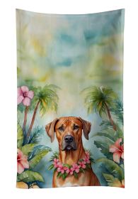 Rhodesian Ridgeback Luau Kitchen Towel