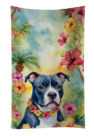 Staffordshire Bull Terrier Luau Kitchen Towel