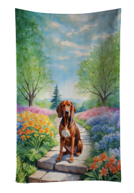 Redbone Coonhound Spring Path Kitchen Towel