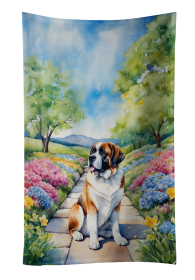 Saint Bernard Spring Path Kitchen Towel