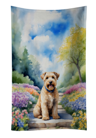 Wheaten Terrier Spring Path Kitchen Towel