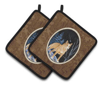 Starry Night Australian Cattle Dog Pair of Pot Holders