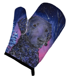 Starry Night Curly Coated Retriever Oven Mitt