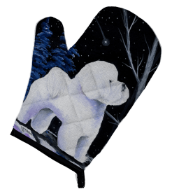 Starry Night Bichon Frise Oven Mitt